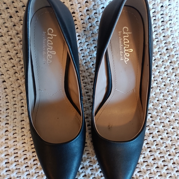 Black Pump Heels Pointed Toe Charles by Charles David - Picture 4 of 5